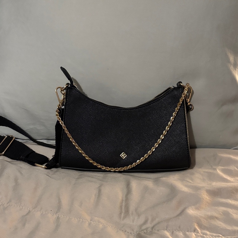 Call It Spring Black Crossbody Bag with Gold Chain